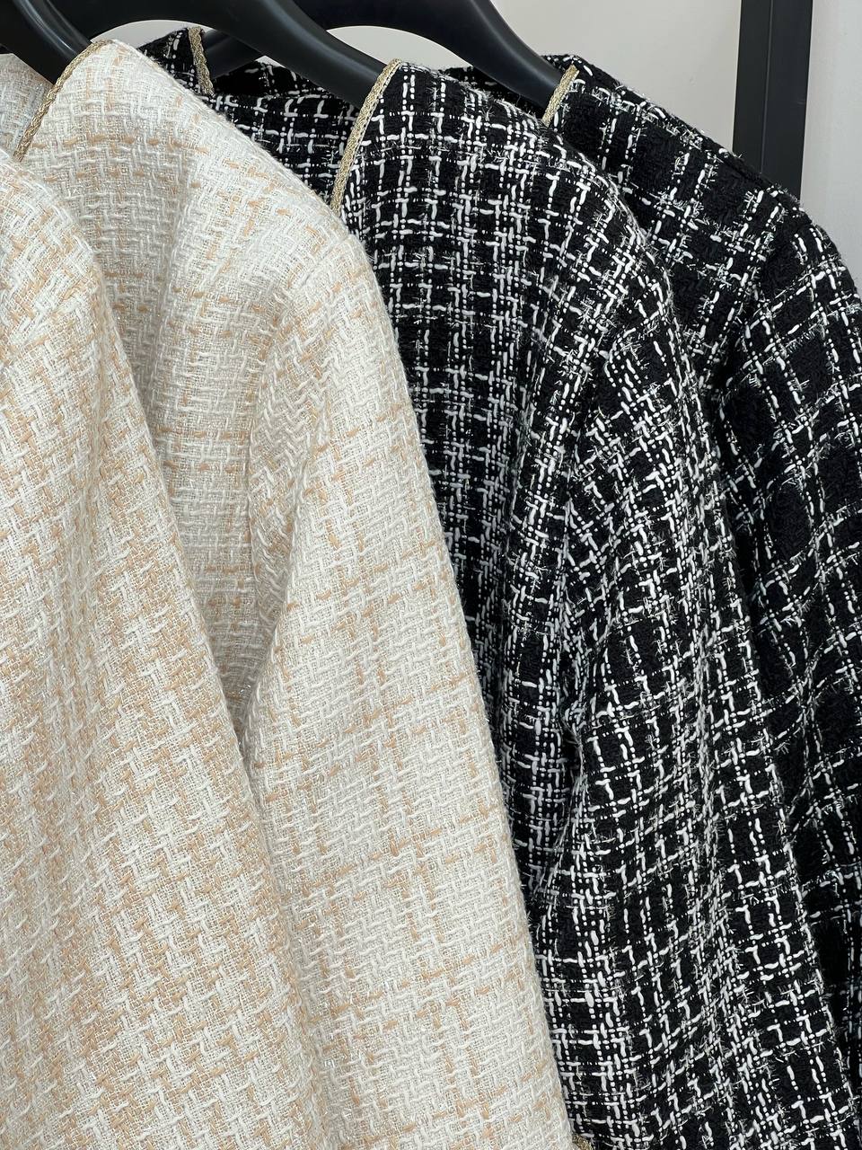 کت شانل بافت لمه دار کد 3172