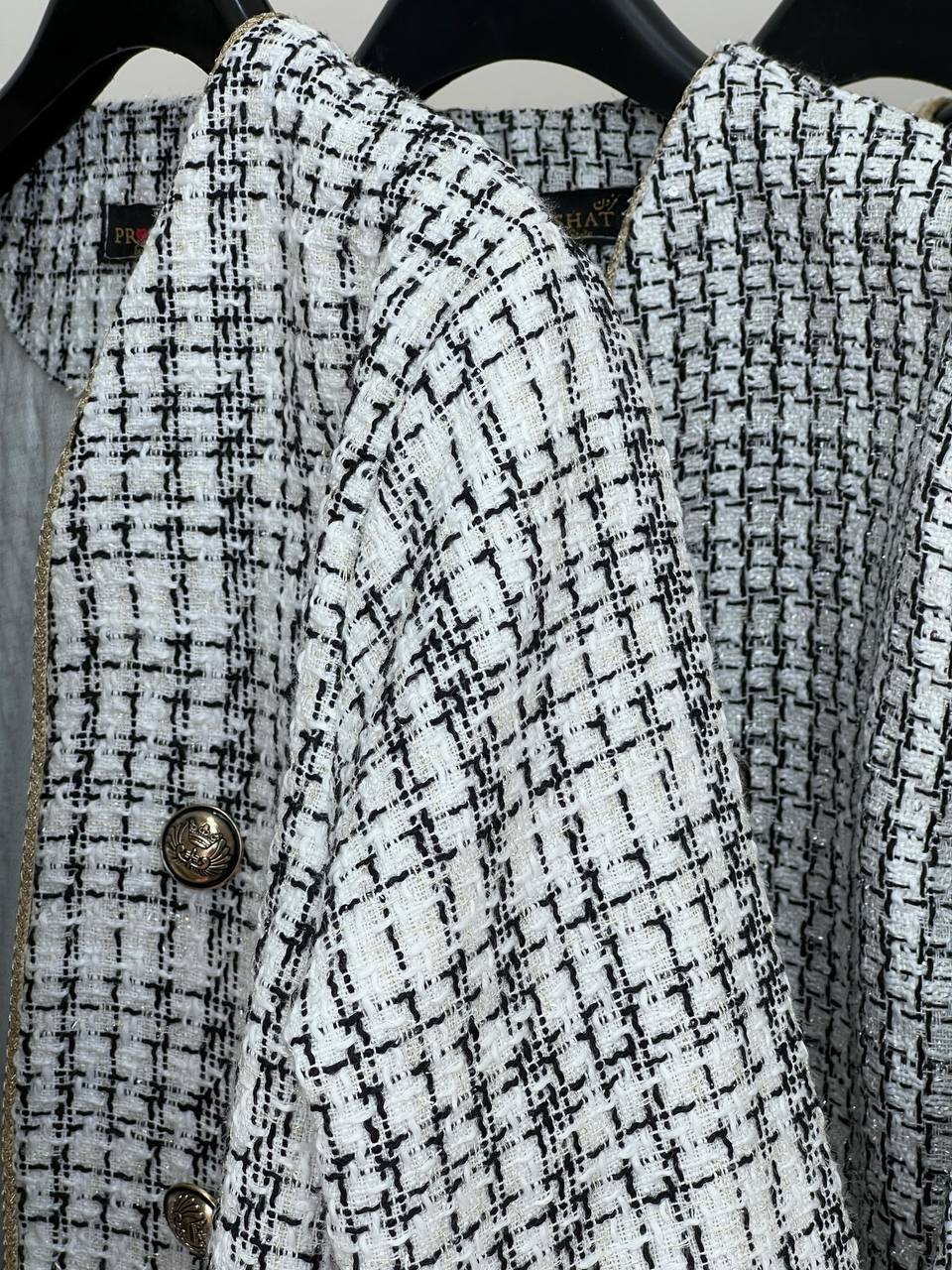 کت شانل بافت لمه دار کد 3172