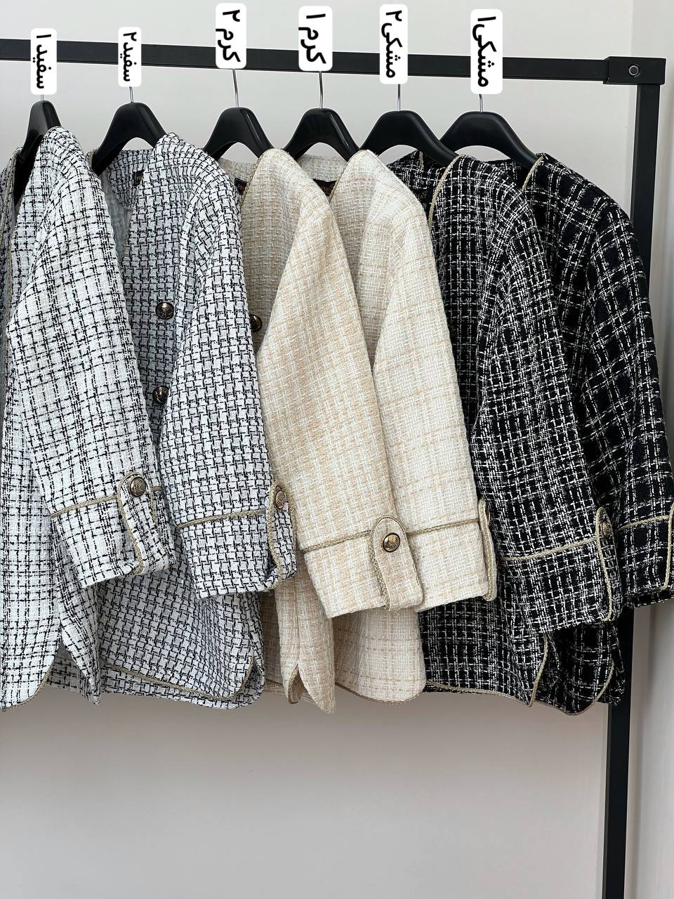 کت شانل بافت لمه دار کد 3172