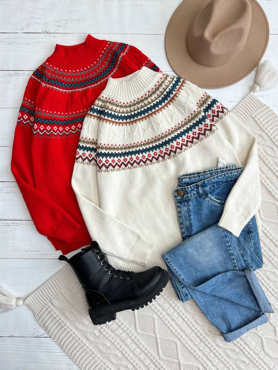 پلیور بافت سنتی پارت 5 کد 3173