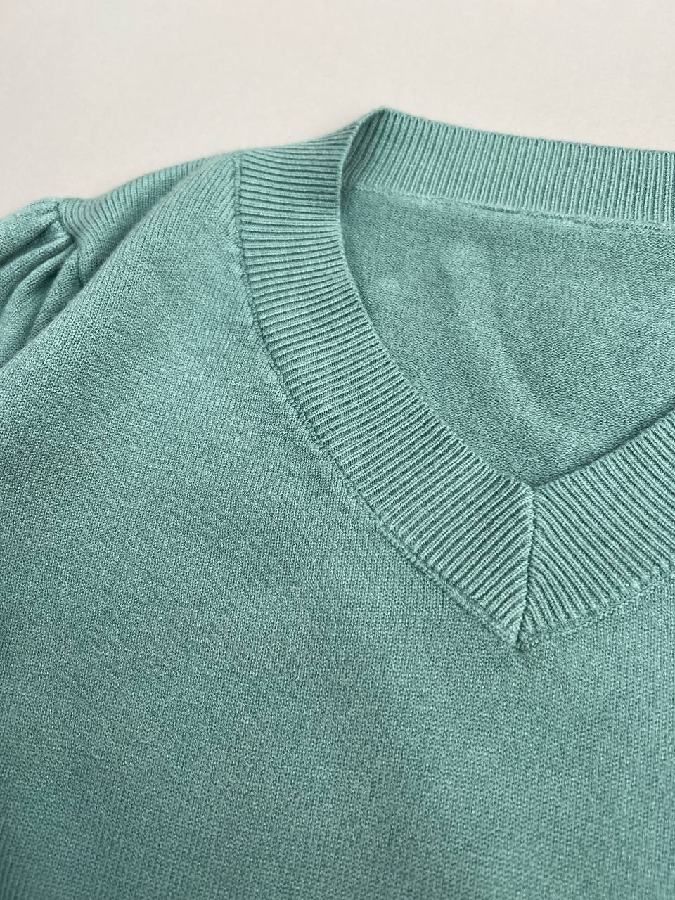 پلیور بافت یقه هفت آستین مچی کد 3174