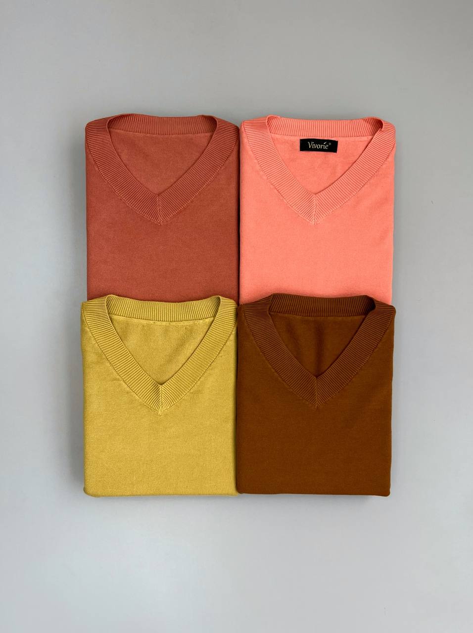 پلیور بافت یقه هفت آستین مچی کد 3174