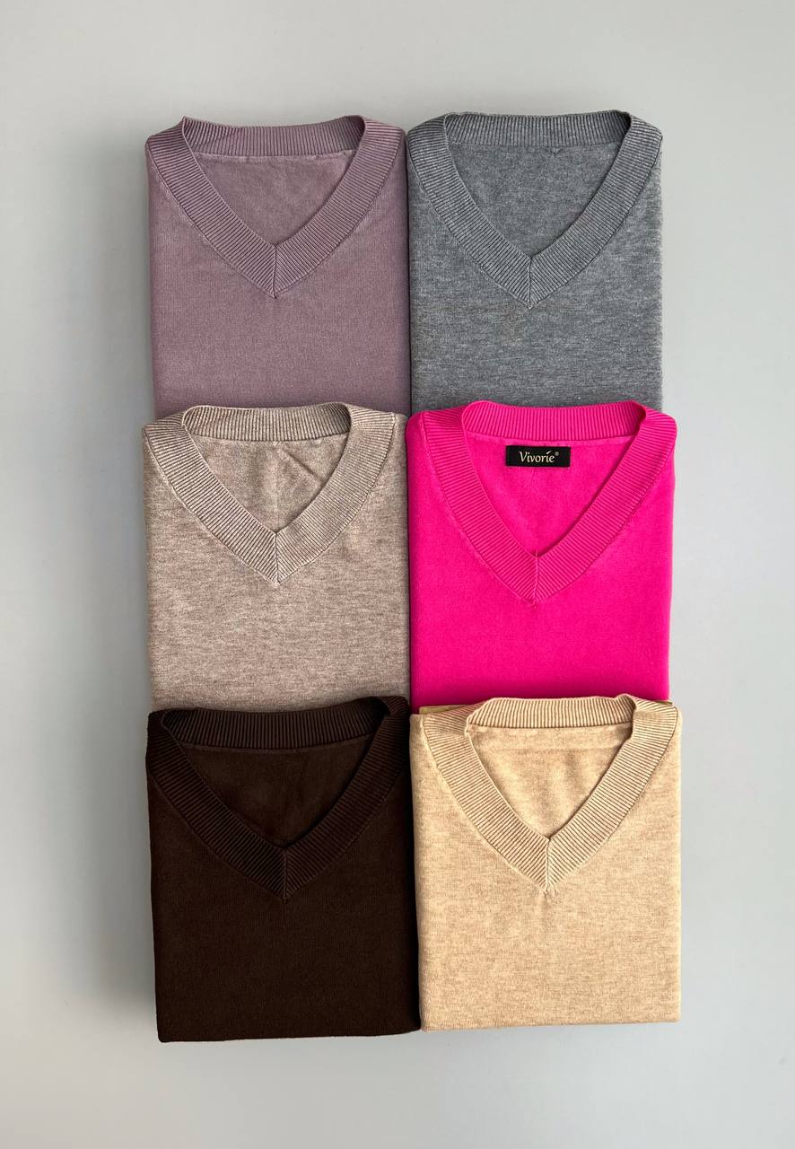 پلیور بافت یقه هفت آستین مچی کد 3174