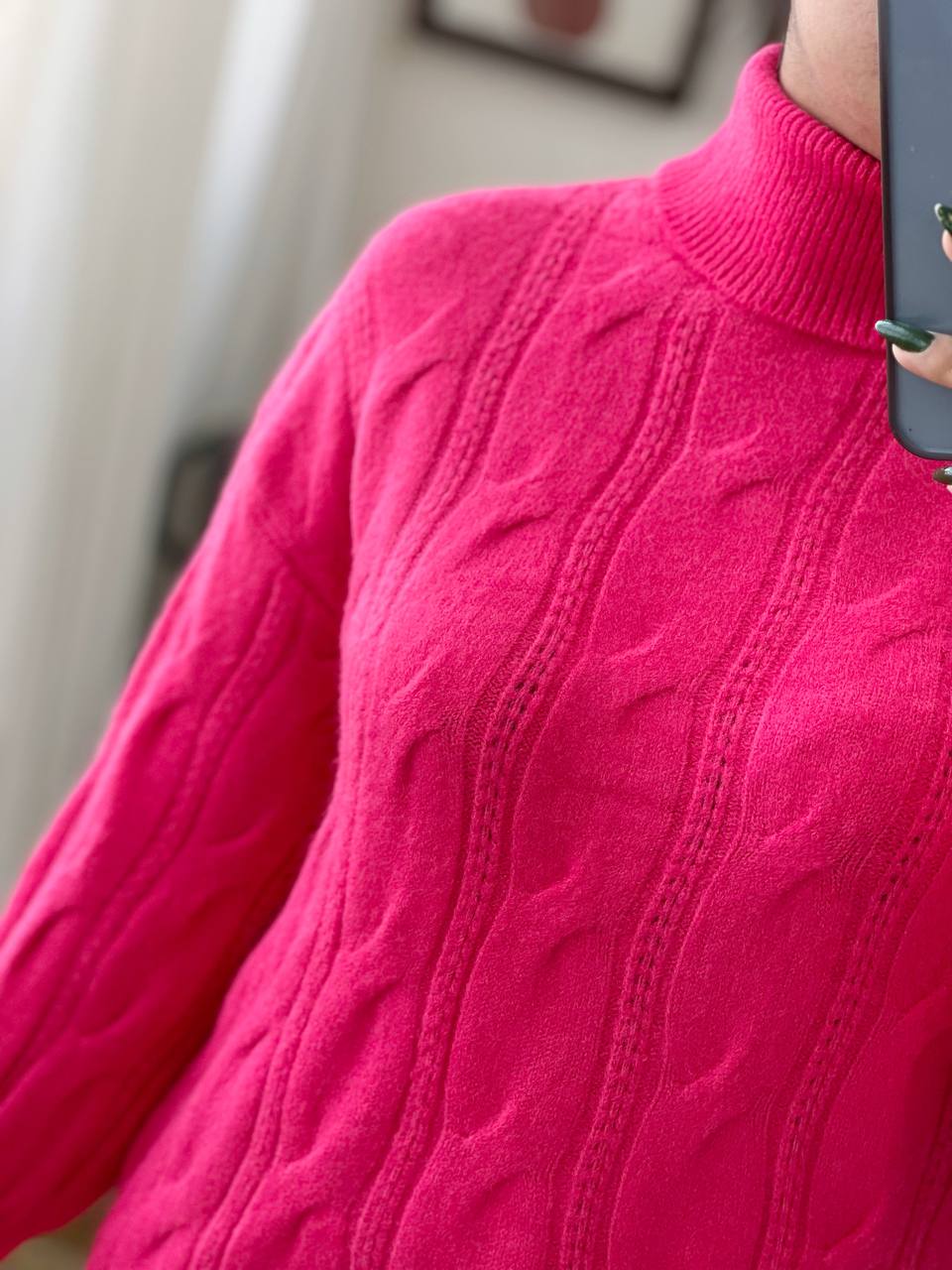 پلیور بافت یقه اسکی کد 3179