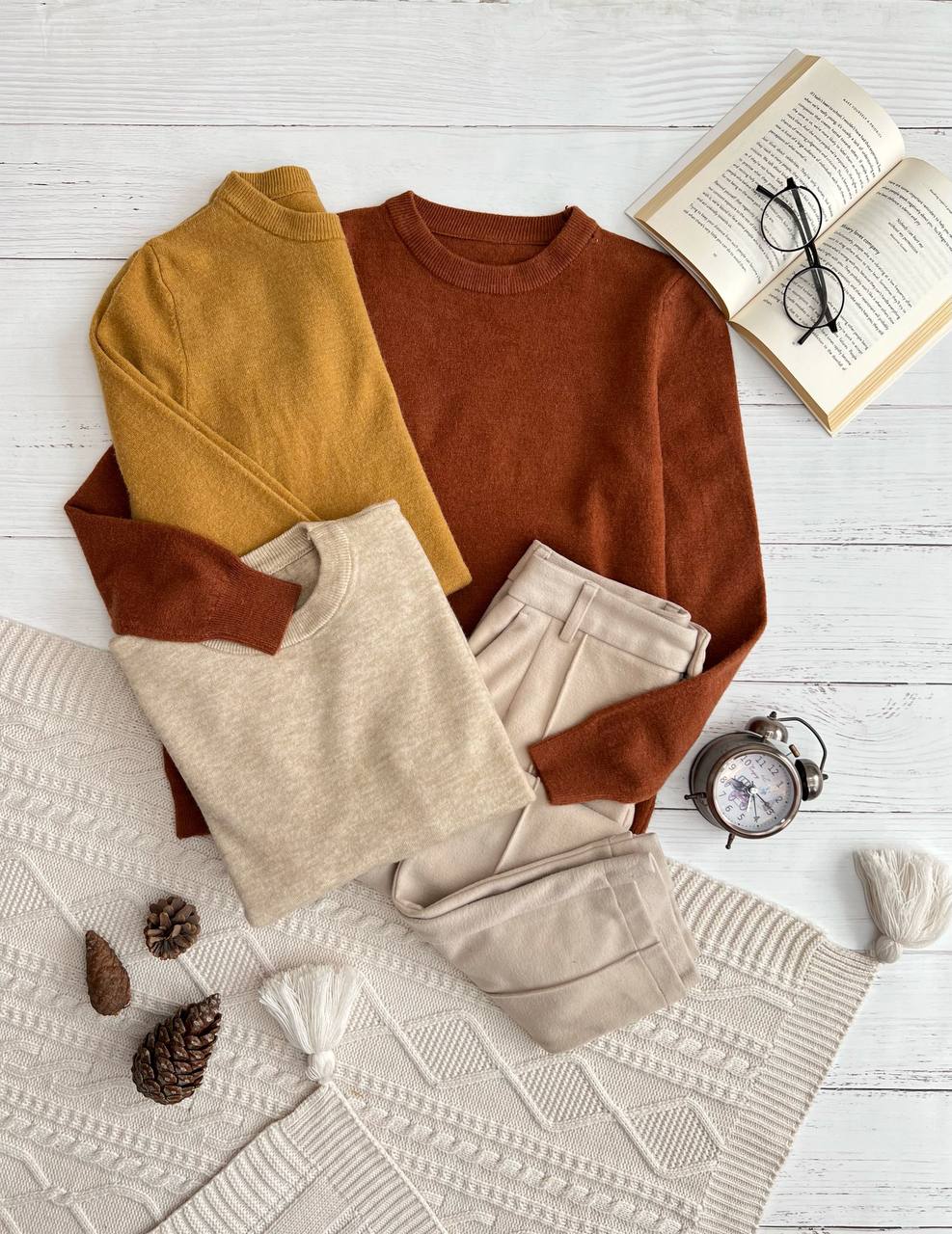 پلیور بافت یقه گرد ساده کد 3184