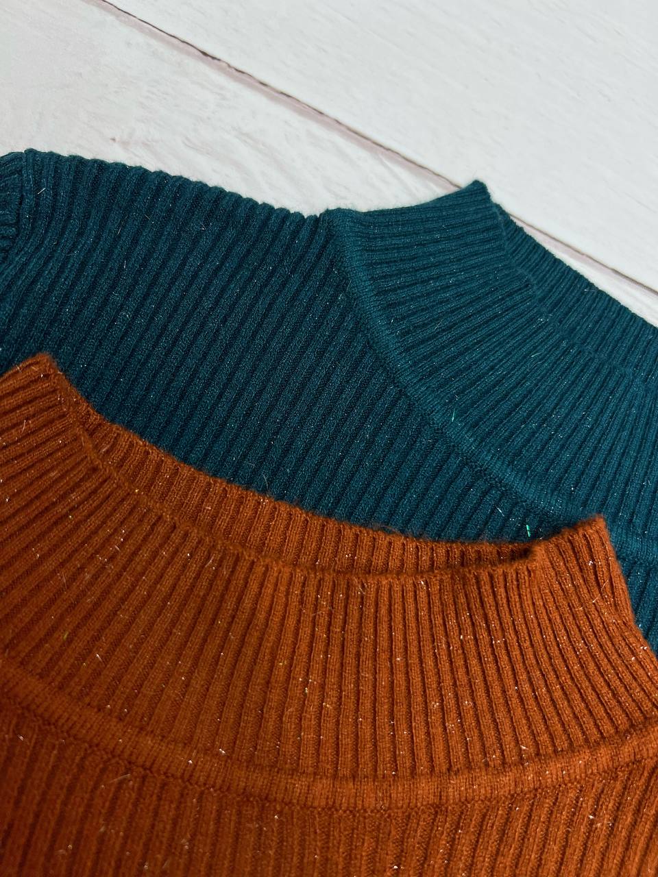 پلیور بافت کبریتی لمه دار کد 3186