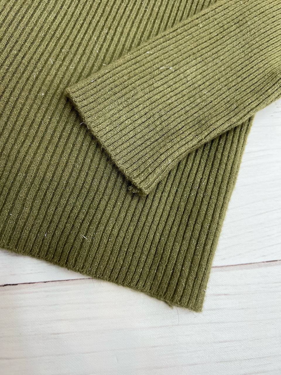 پلیور بافت کبریتی لمه دار کد 3186