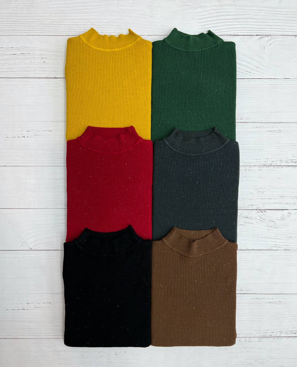 پلیور بافت کبریتی لمه دار کد 3186