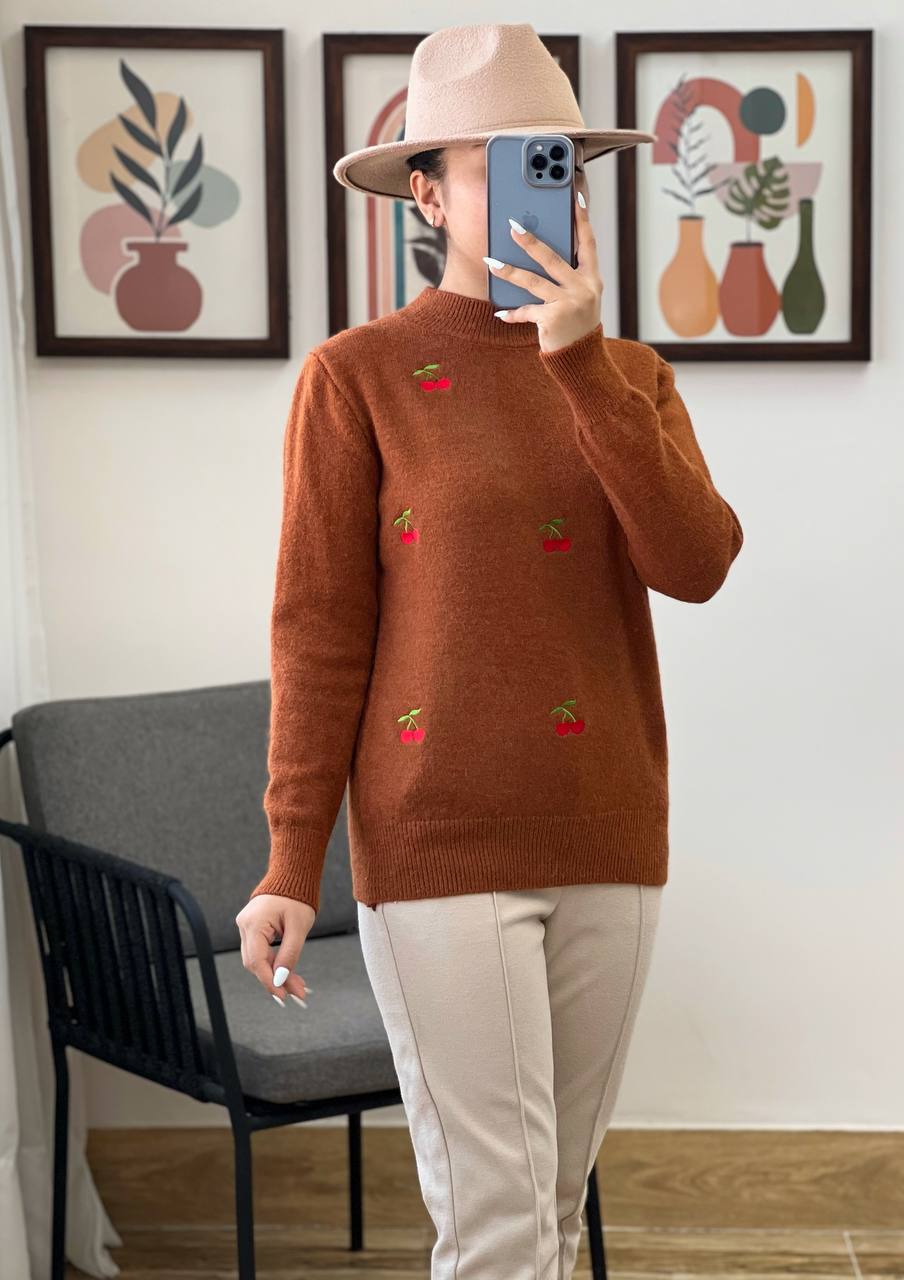 پلیور بافت آلبالو موهر کد 3188