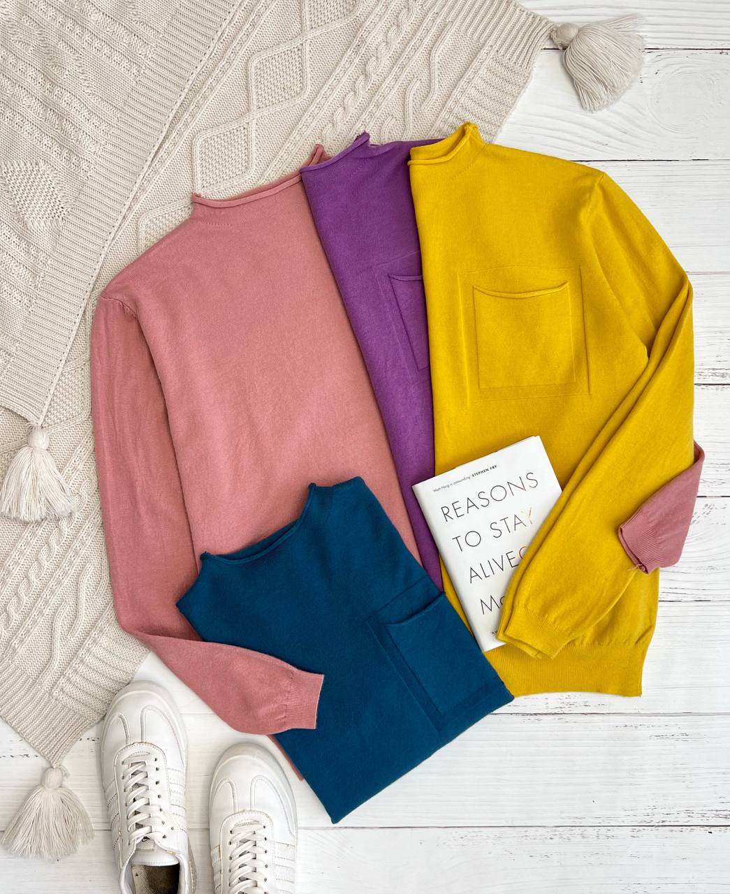 پلیور بافت تک جیب ساده کد 3192