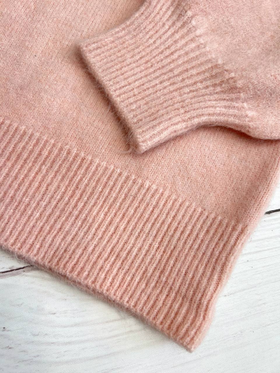 پلیور بافت آستین پف ساده کد 3195