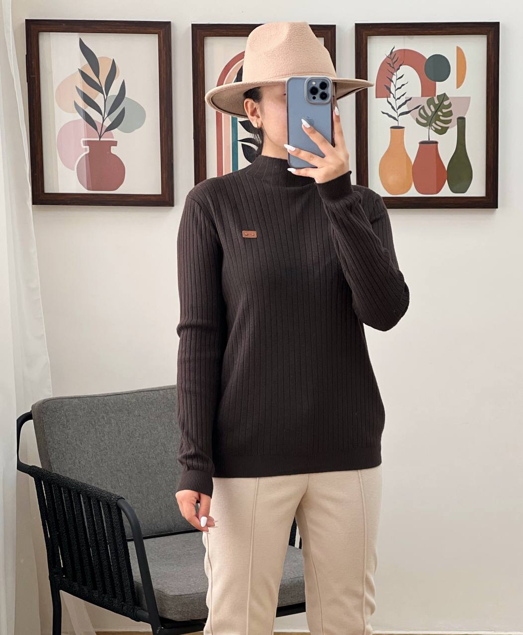 پلیور بافت ساده کد 3196