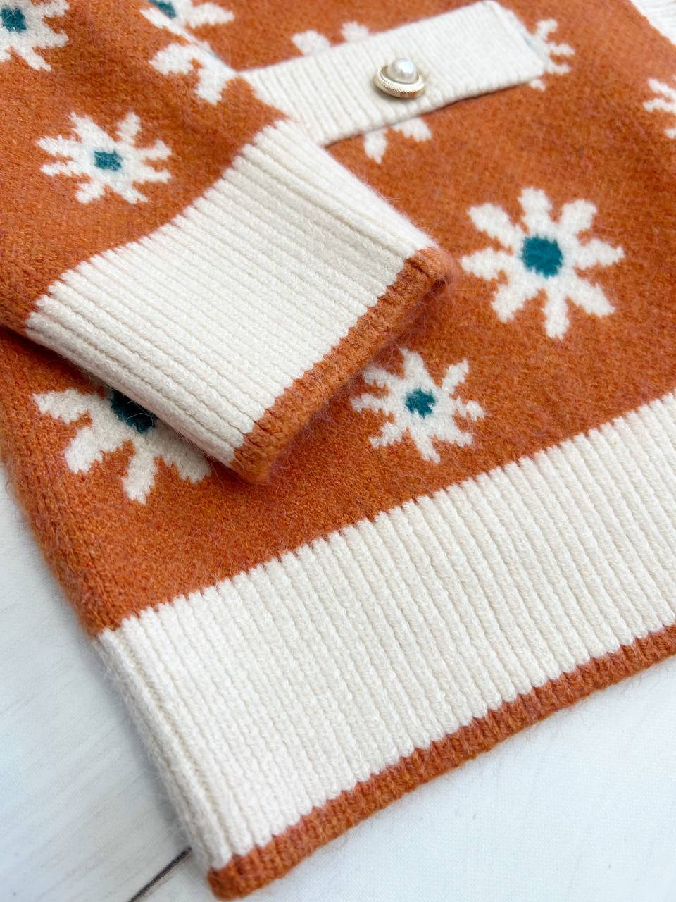 ژاکت بافت بابونه کد 3197