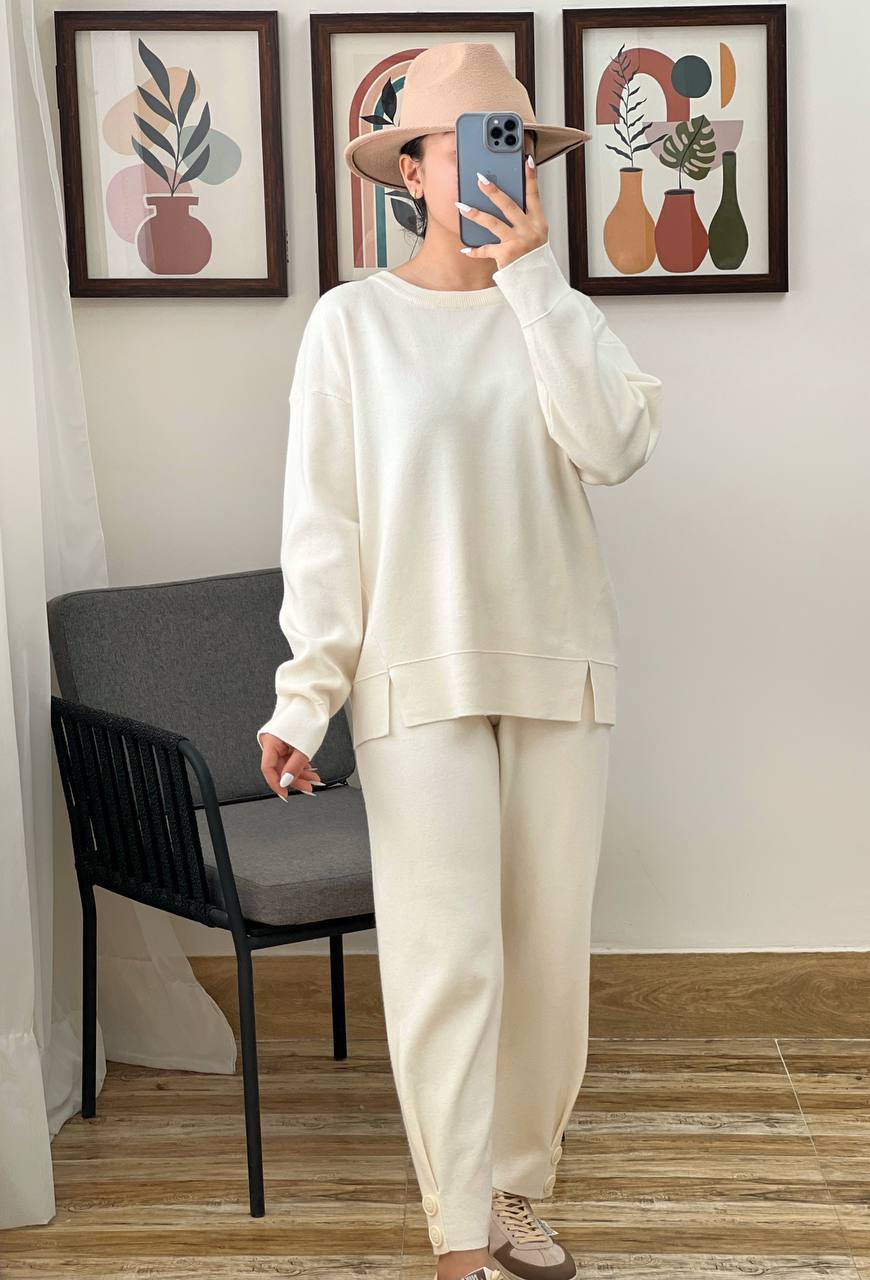 ست پلیور و شلوار بافت کد 3198