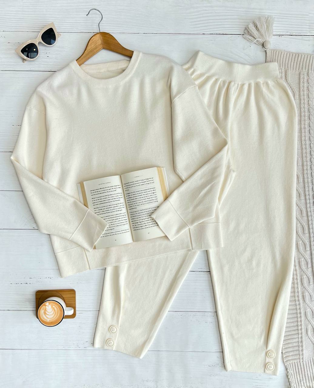 ست پلیور و شلوار بافت کد 3198