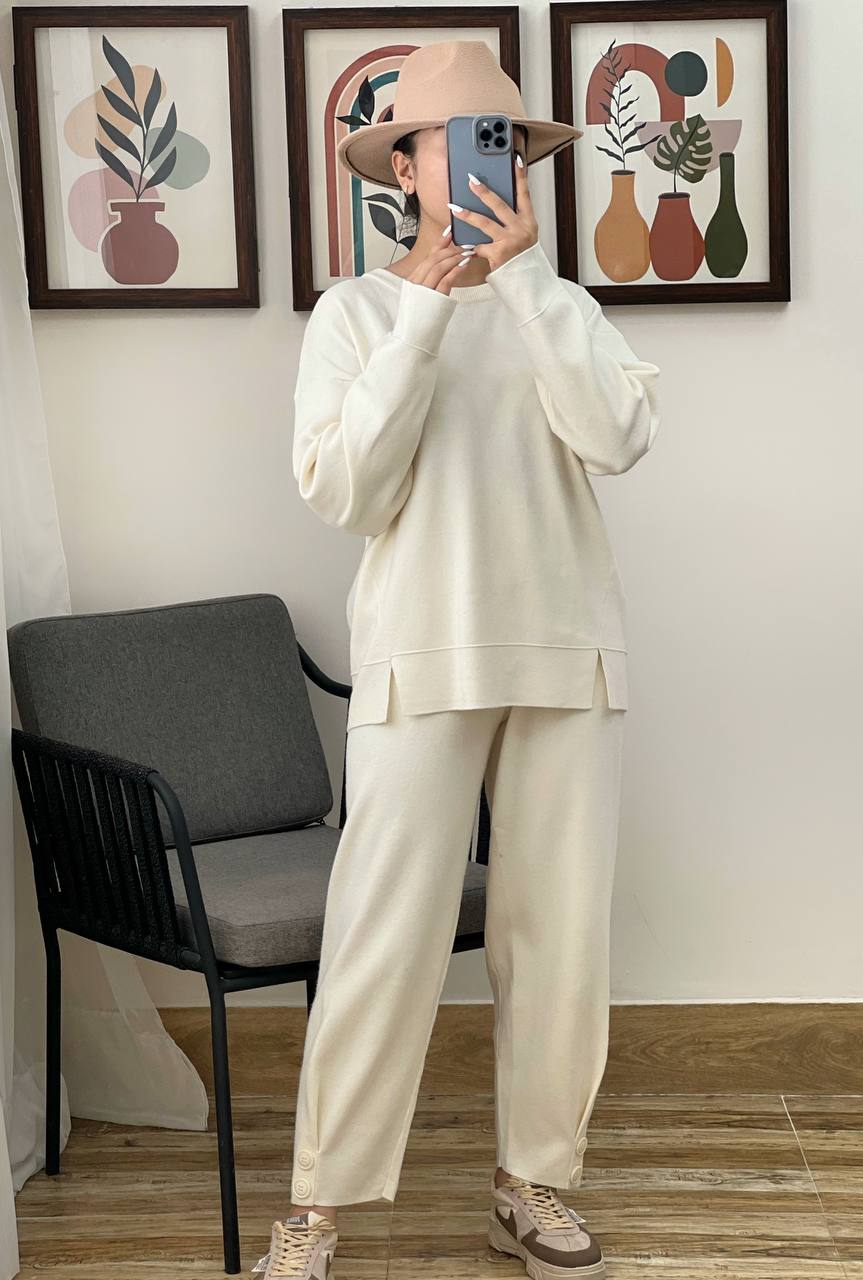 ست پلیور و شلوار بافت کد 3198