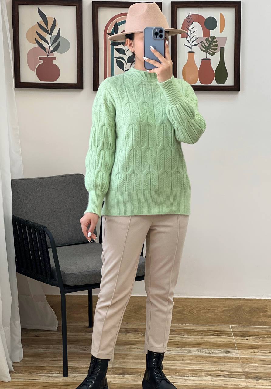 پلیور بافت آستین مچی کد 3199