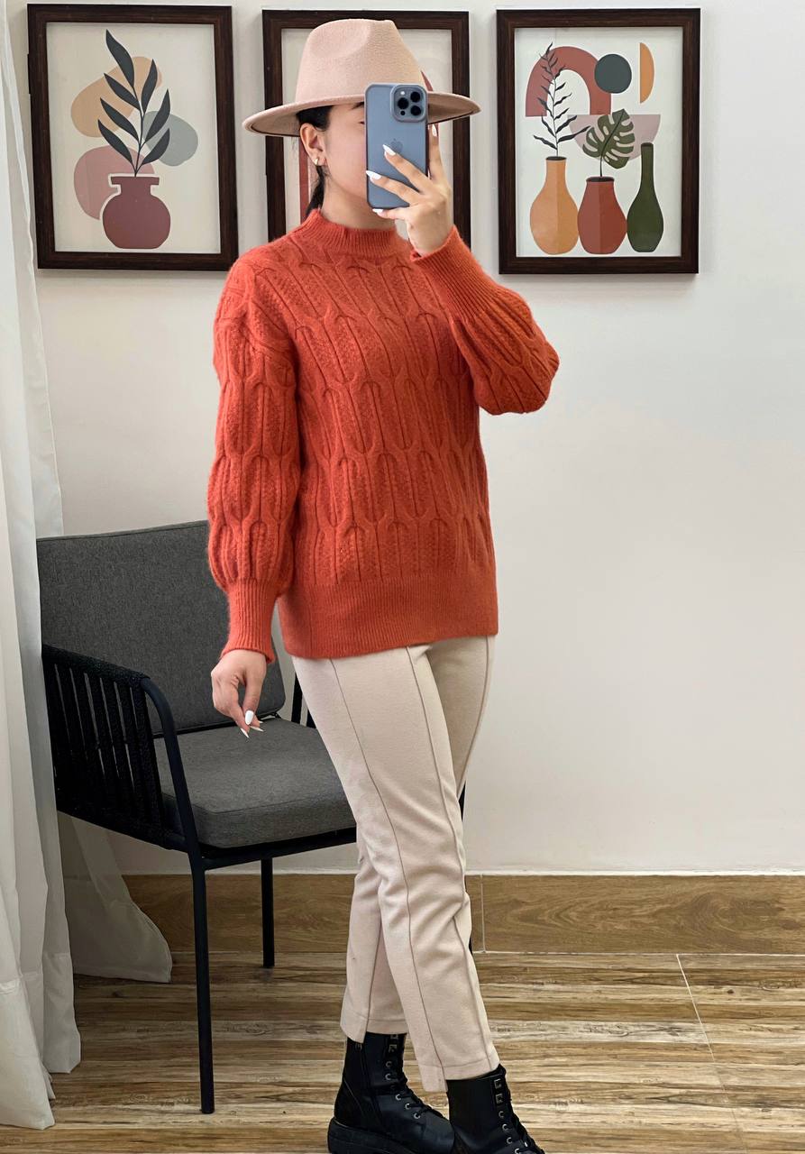 پلیور بافت آستین مچی کد 3199