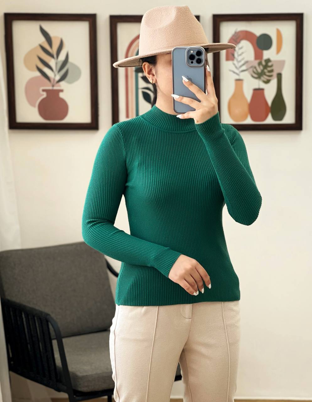 پلیور بافت ساده کد 3204