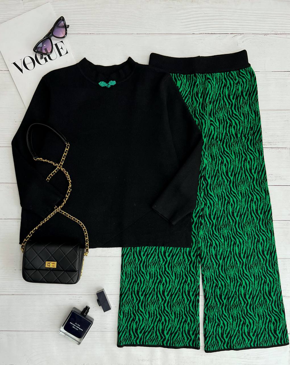 ست پلیور و شلوار بافت کد 3206