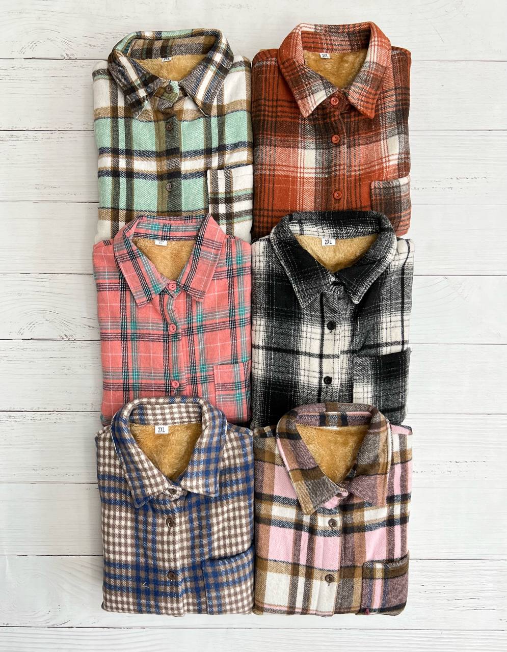 شومیز چهارخونه داخل تمام خز کد 3212