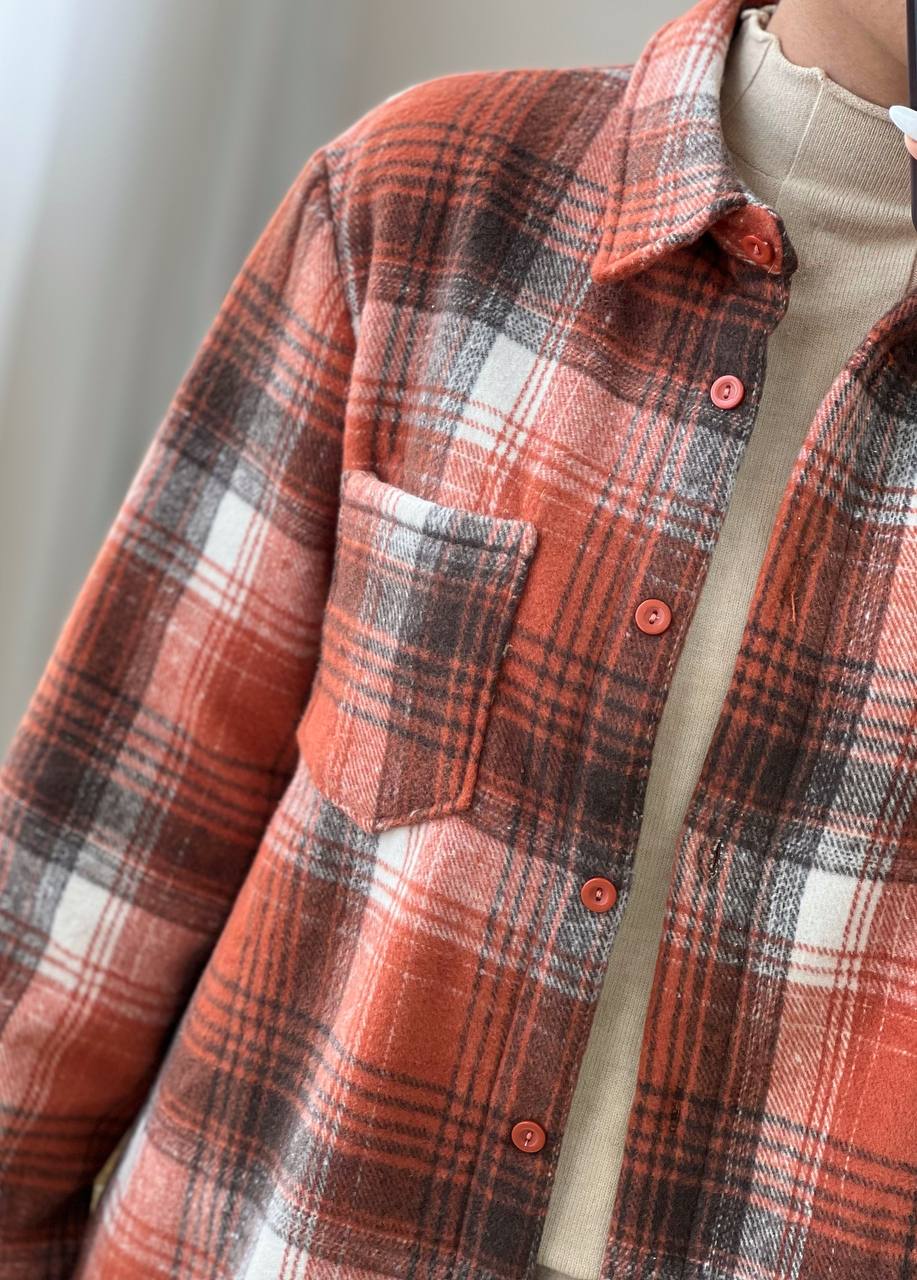 شومیز چهارخونه داخل تمام خز کد 3212