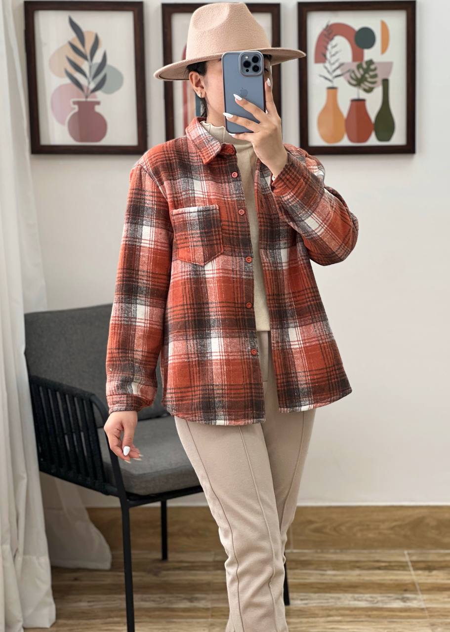 شومیز چهارخونه داخل تمام خز کد 3212