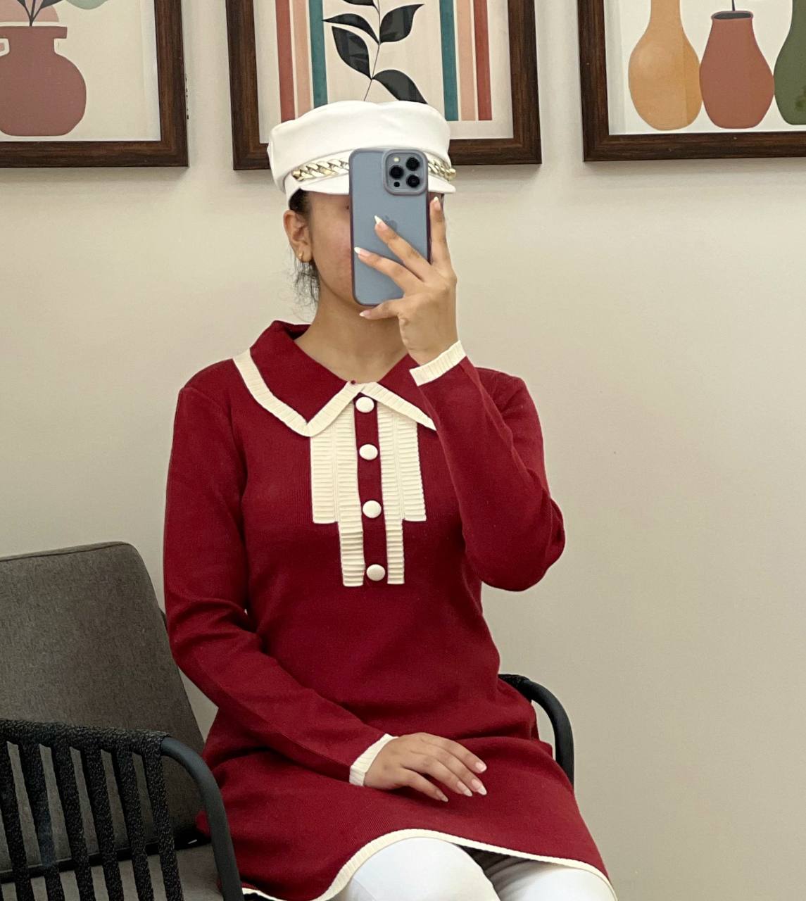 پیراهن بافت سه رنگ کد 3215