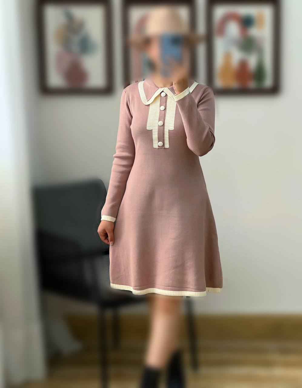 پیراهن بافت سه رنگ کد 3215