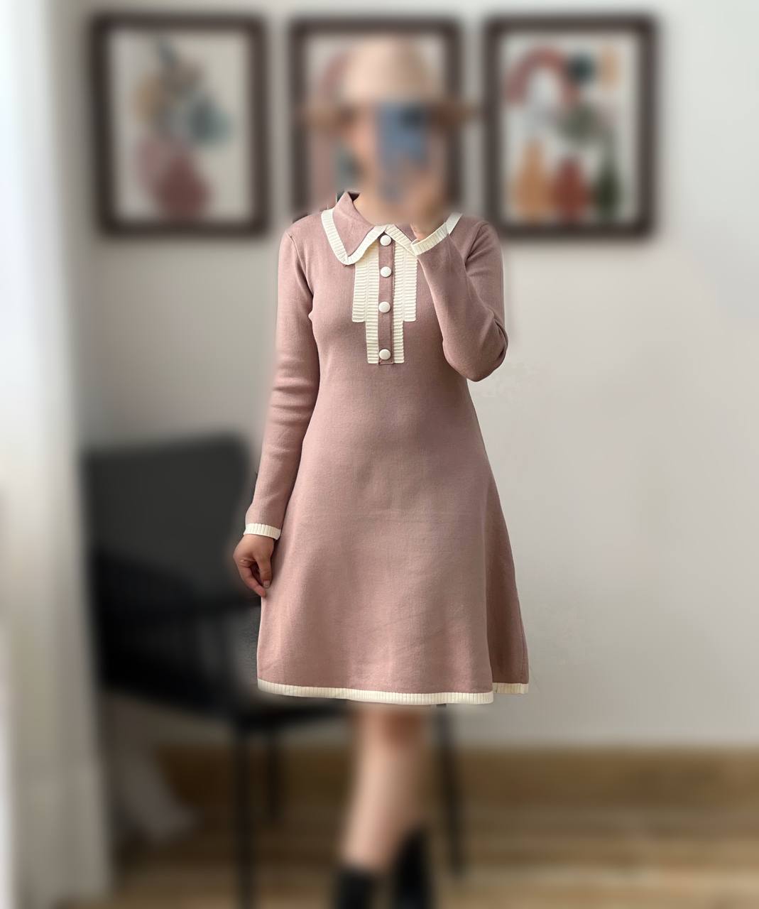 پیراهن بافت سه رنگ کد 3215