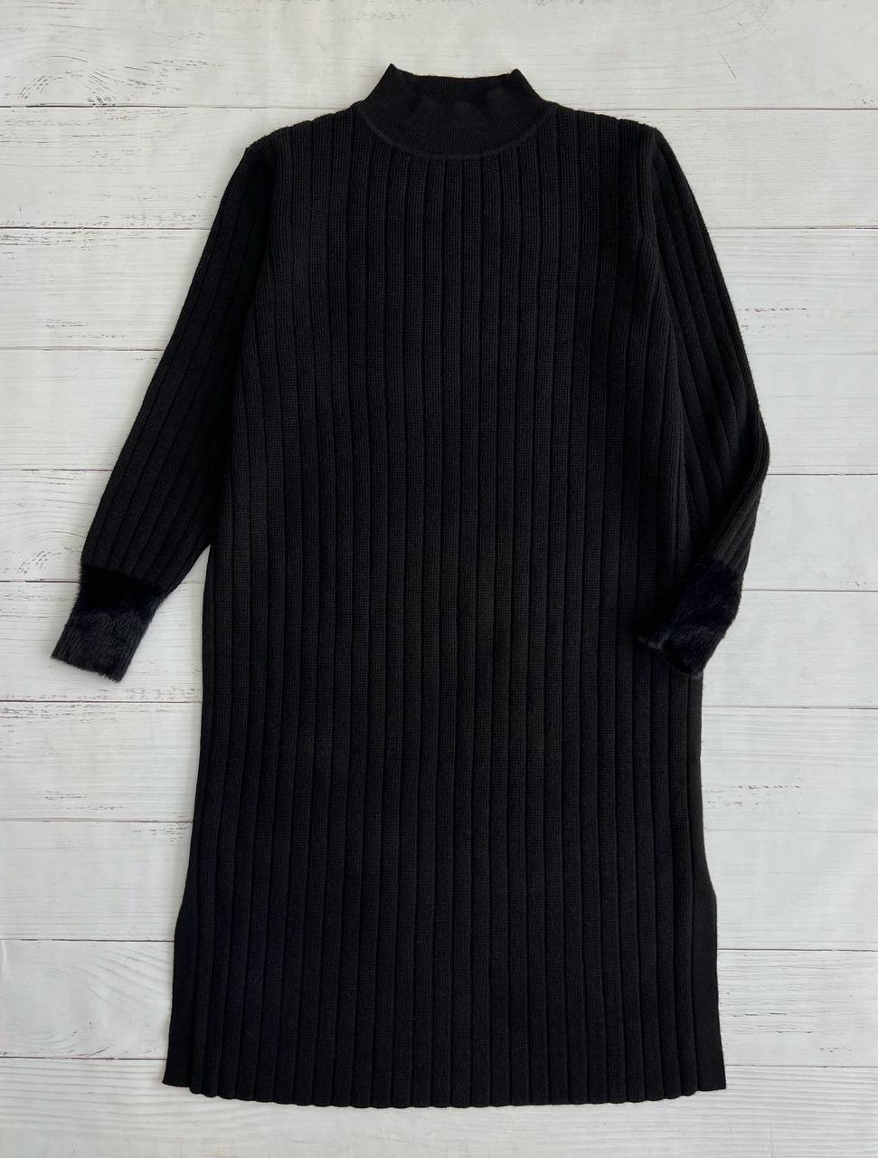 پیراهن بلند سر آستین خزدار کد 3232