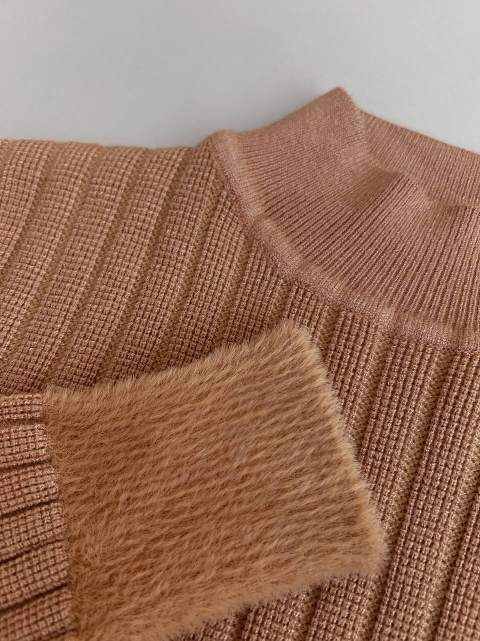 پیراهن بلند سر آستین خزدار کد 3232