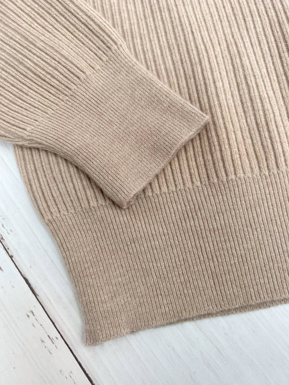 پلیور بافت یقه اسکی تک رنگ کد 3233