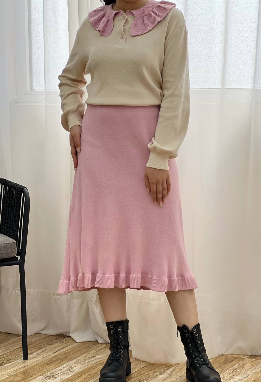 ست بلوز و دامن بافت کد 3234