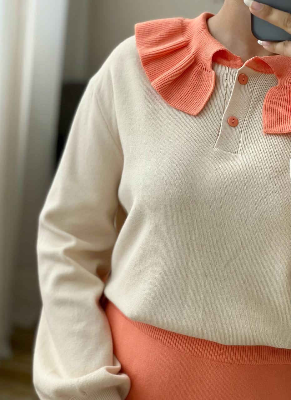 ست بلوز و دامن بافت کد 3234