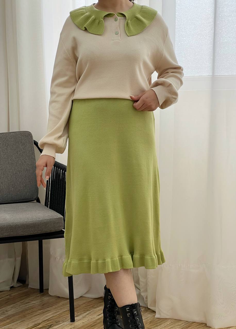 ست بلوز و دامن بافت کد 3234