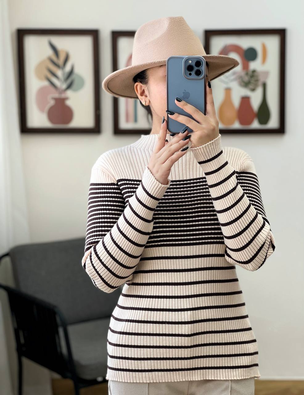 پلیور بافت راه راه مدل 2 کد 3236