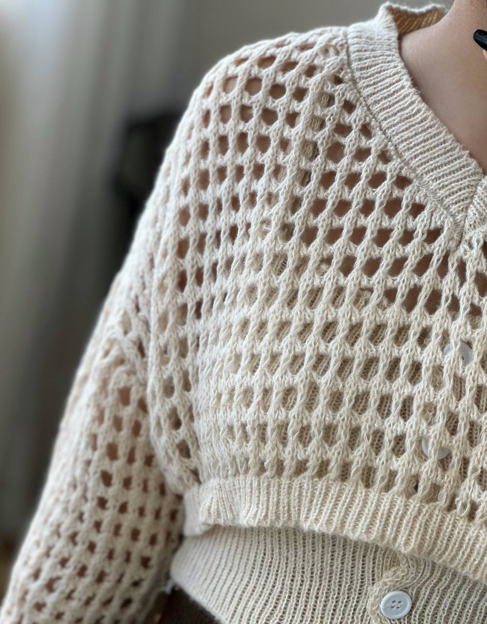 ست تاپ و رویی قلاب بافی کد 3240