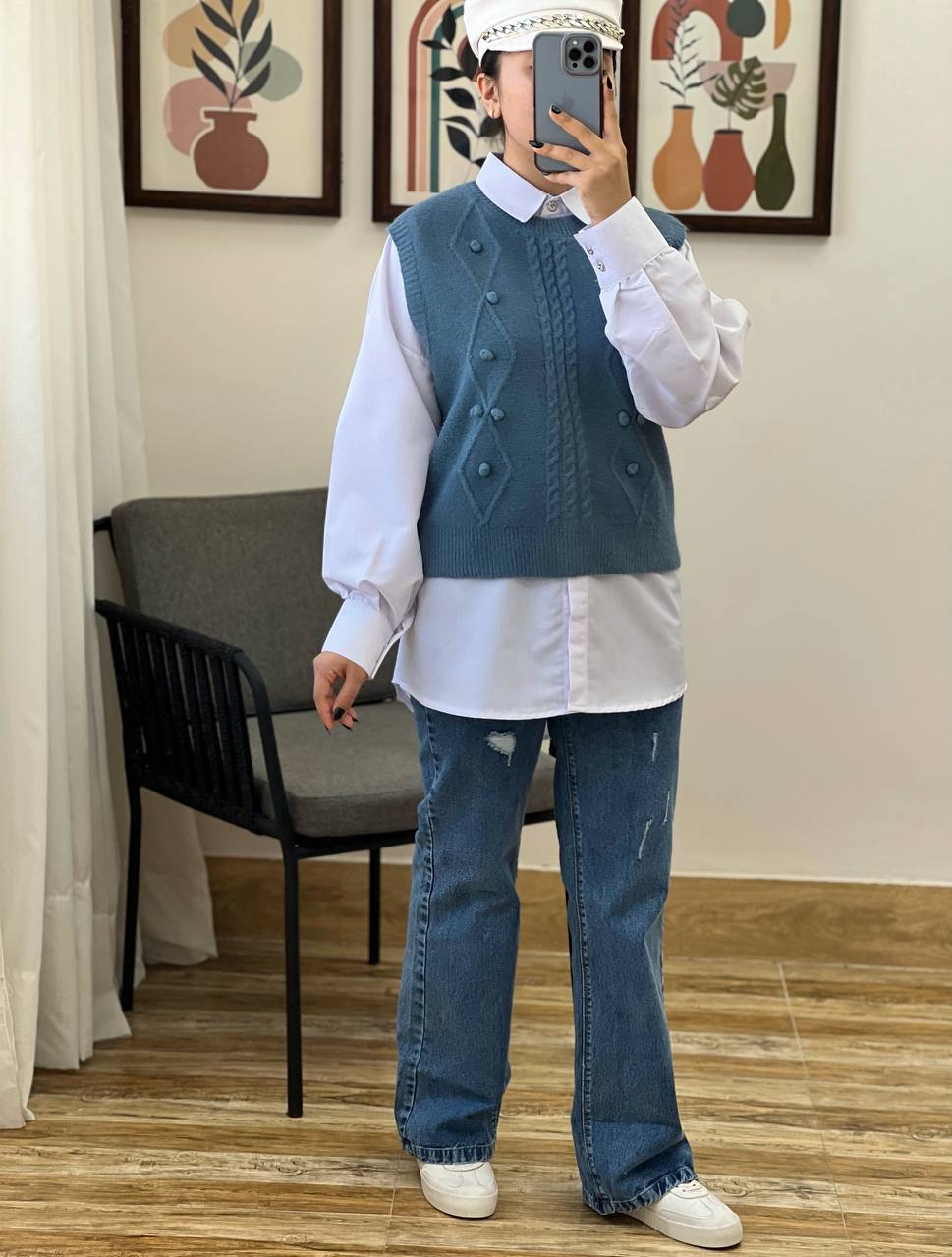 جلیقه بافت رنگی کد 3241