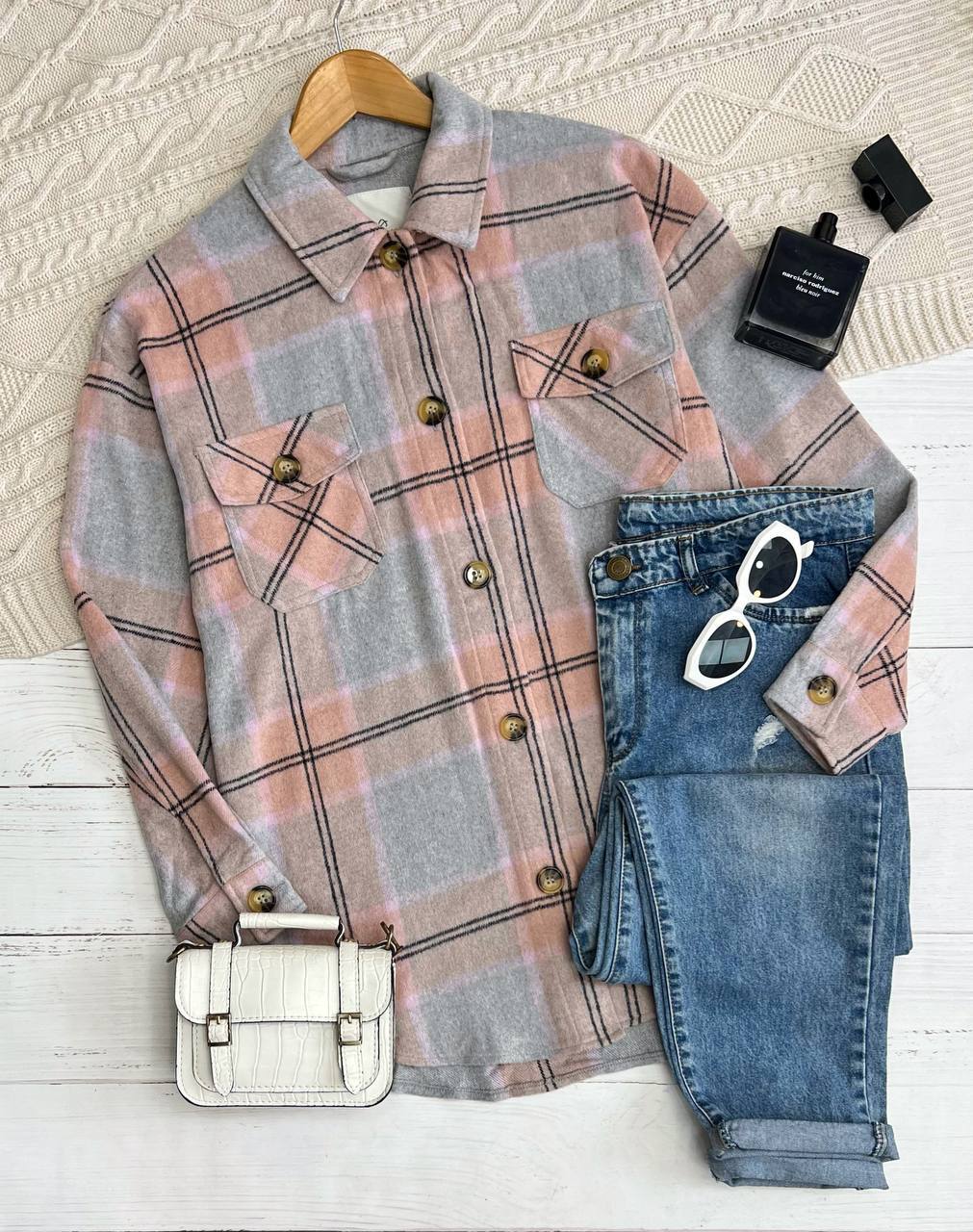 شکت چهارخونه پشمی کد 3243