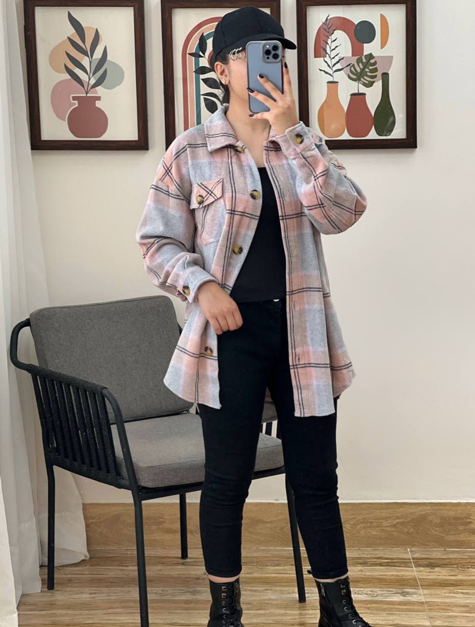 شکت چهارخونه پشمی کد 3243