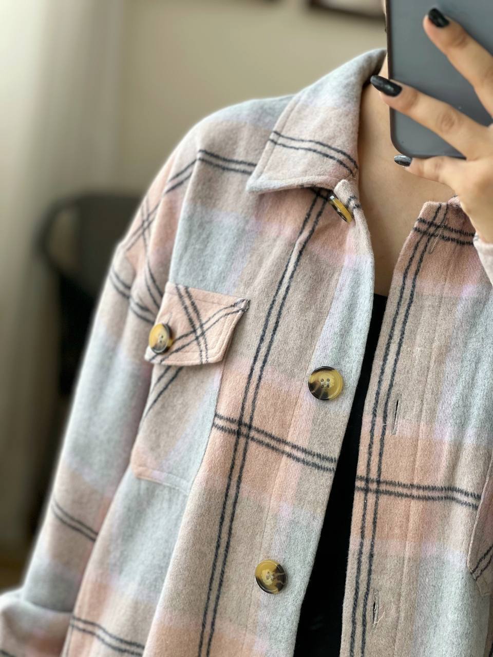 شکت چهارخونه پشمی کد 3243