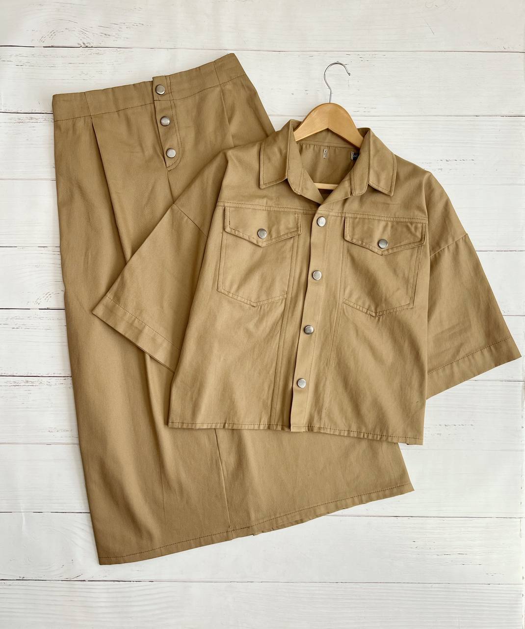 ست کت و دامن کتان کد 3244