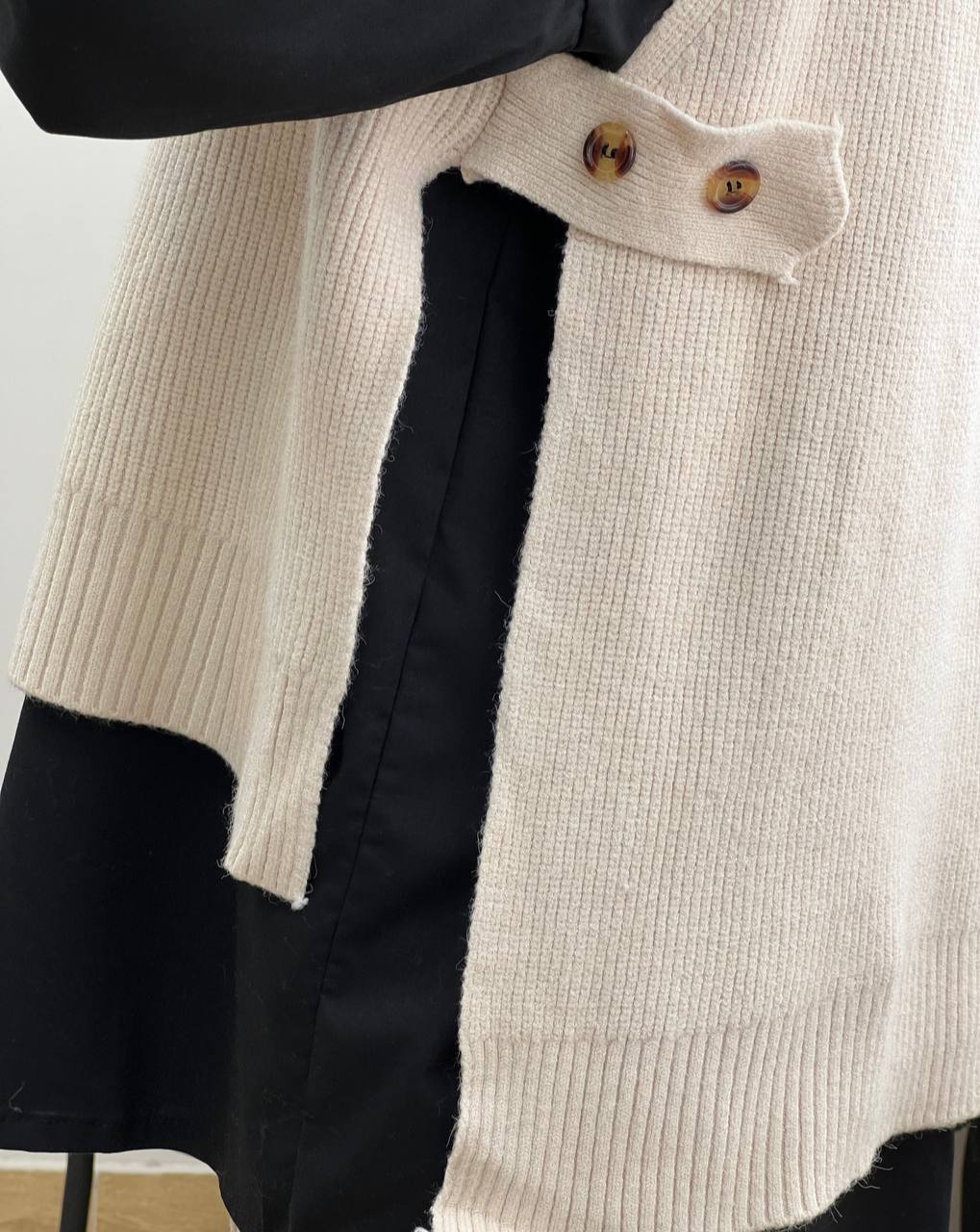 جلیقه بافت بغل دکمه کد 3245