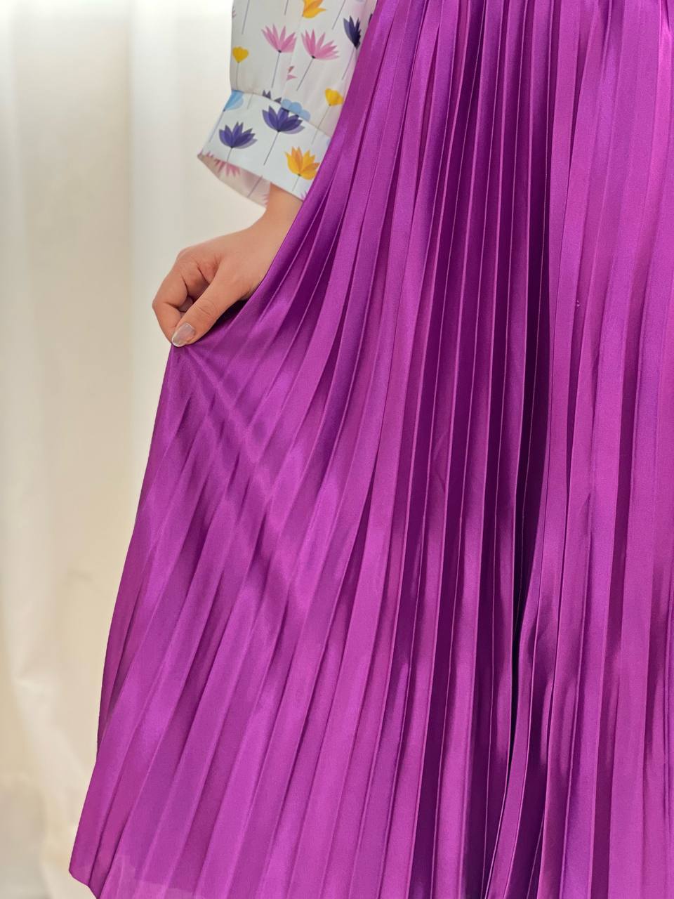 دامن پلیسه با کمربند کد 3248