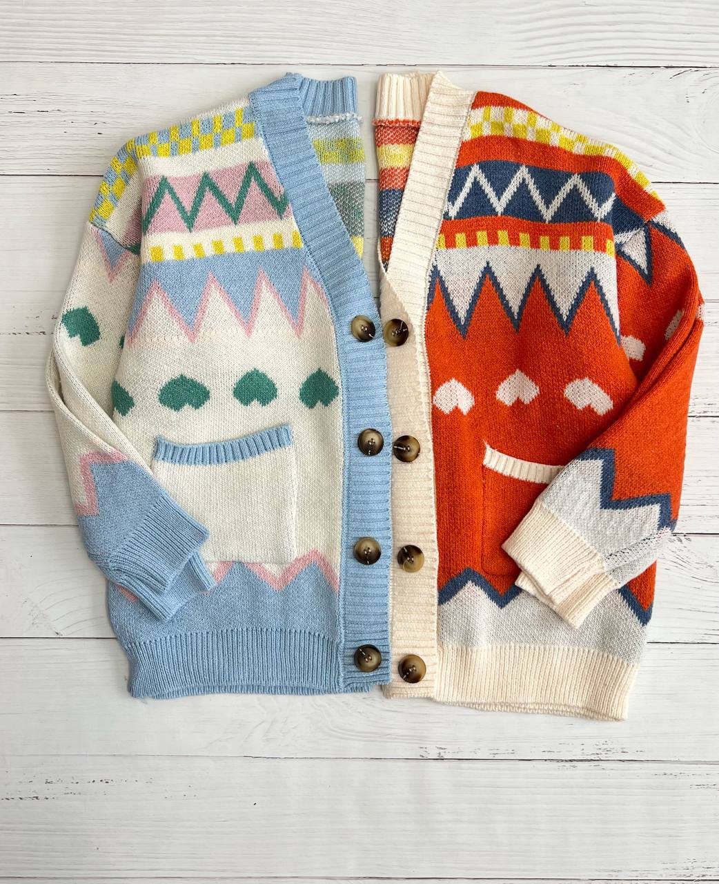 ژاکت بافت جلو دکمه کد 3182