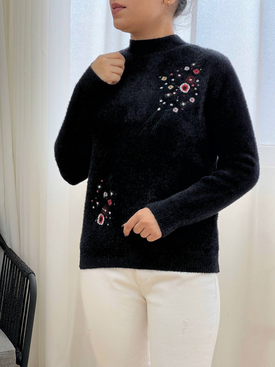 پلیور بافت گلدوزی موهر کد 3259