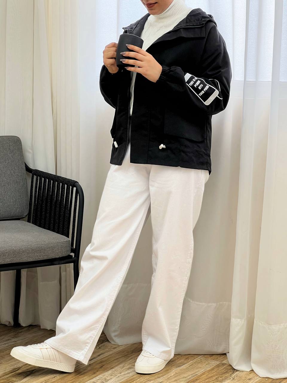 بارونی کلاهدار هندزفری کد 3260