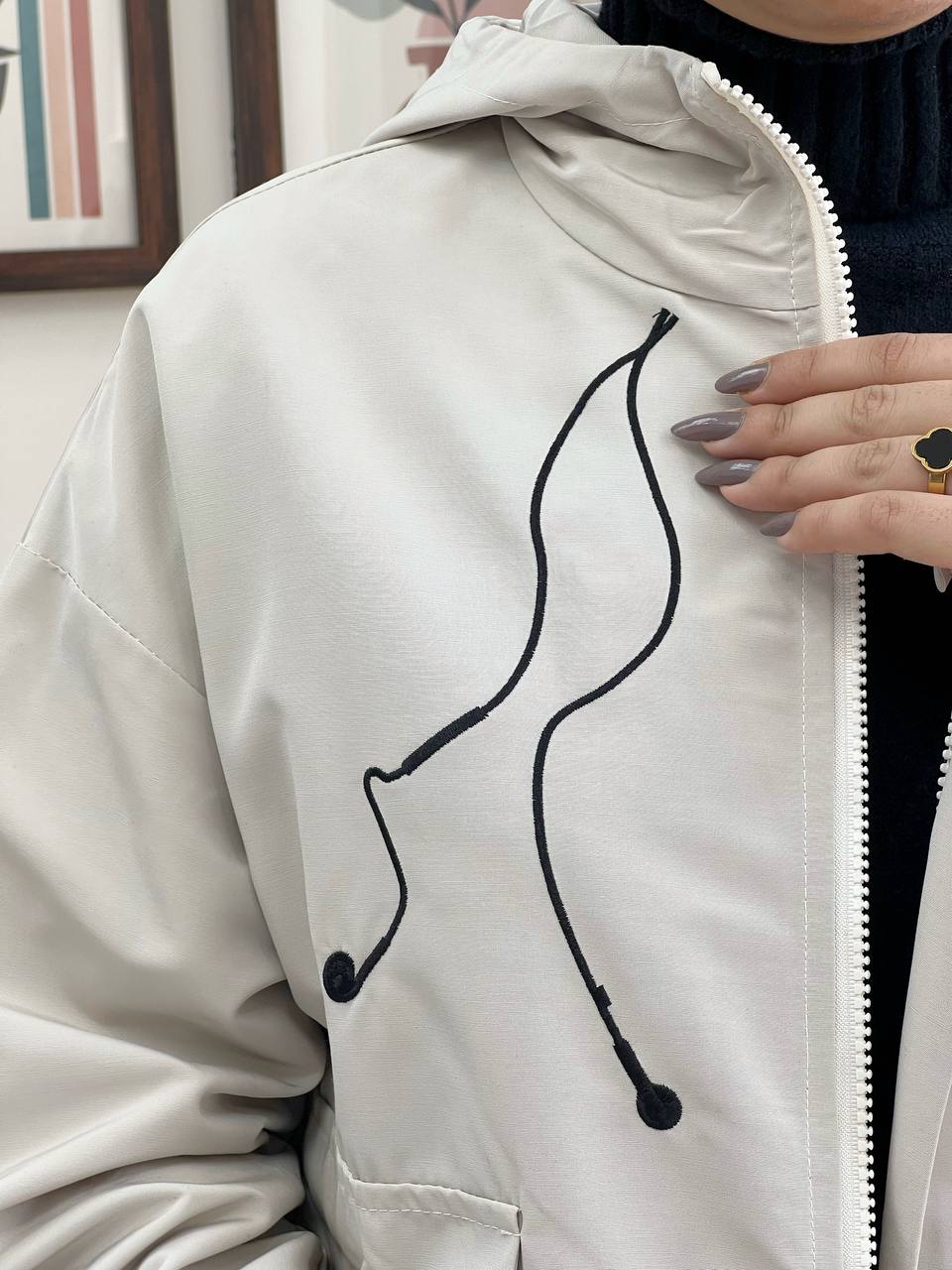 بارونی کلاهدار هندزفری کد 3260