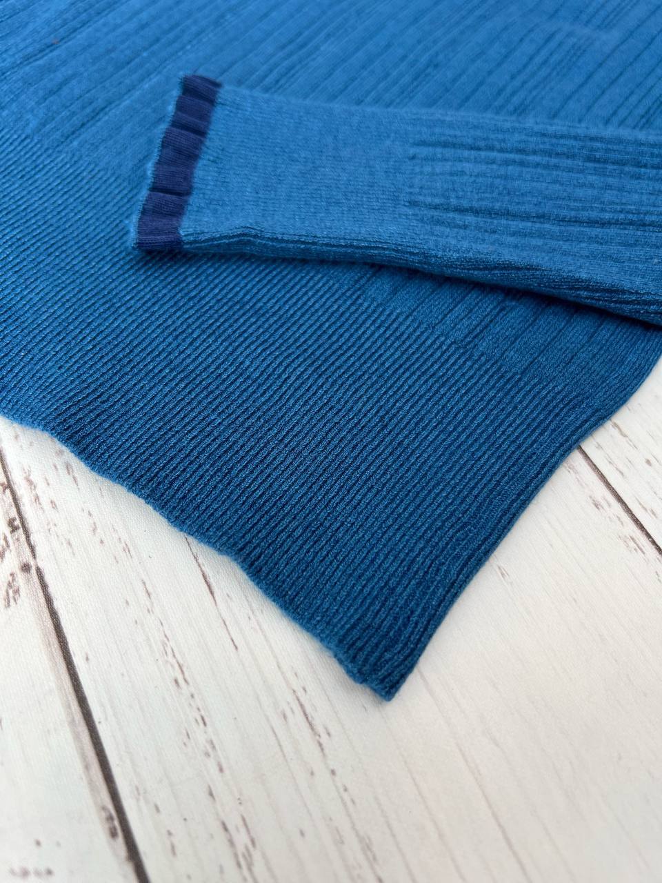 پلیور بافت یقه و سرآستین چین کد 3261